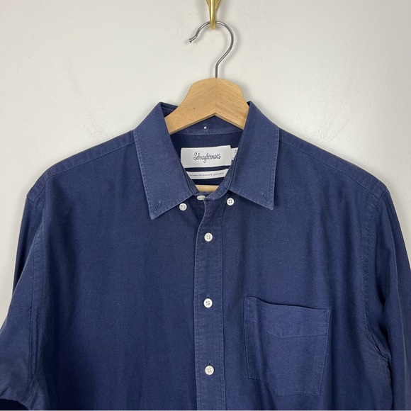 SCHNAYDERMAN'S OXFORD 100% Cotton Dark Blue Collared Shirt 39-40 15.5 Large - Picture 12 of 12
